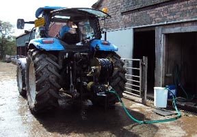 Tractor with PTO equipment